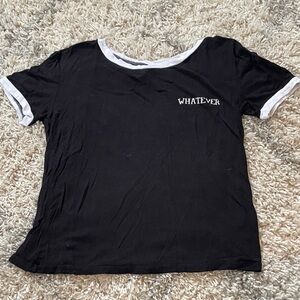 Luna‎ Chix Casual Black and White 'Whatever' Tee